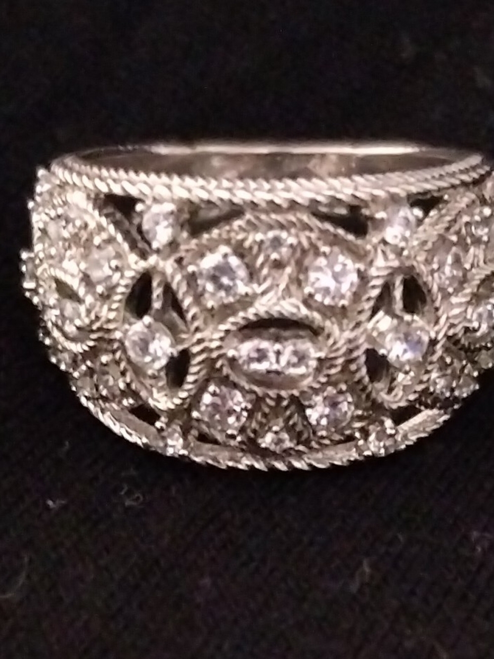 Judith Ripka 925 CZ Statement Ring